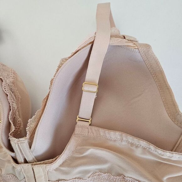 NWT Natori Lace Pure Allure Full Underwire Contour Bra 736099 Natural 42DDD - Picture 5 of 7